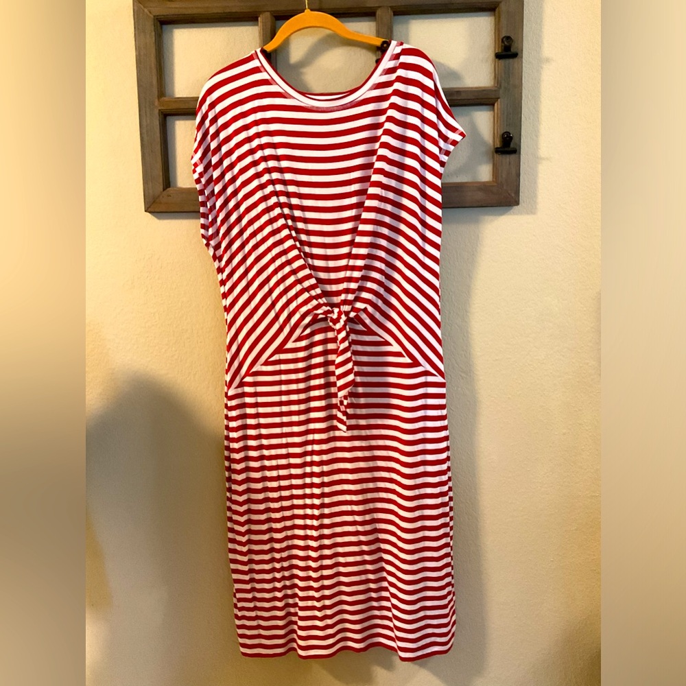 Liz Claiborne Red &White Stripes